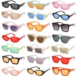 20 Pairs Unlisted Fashion Sunglasses Assorted Styles Color Bundle